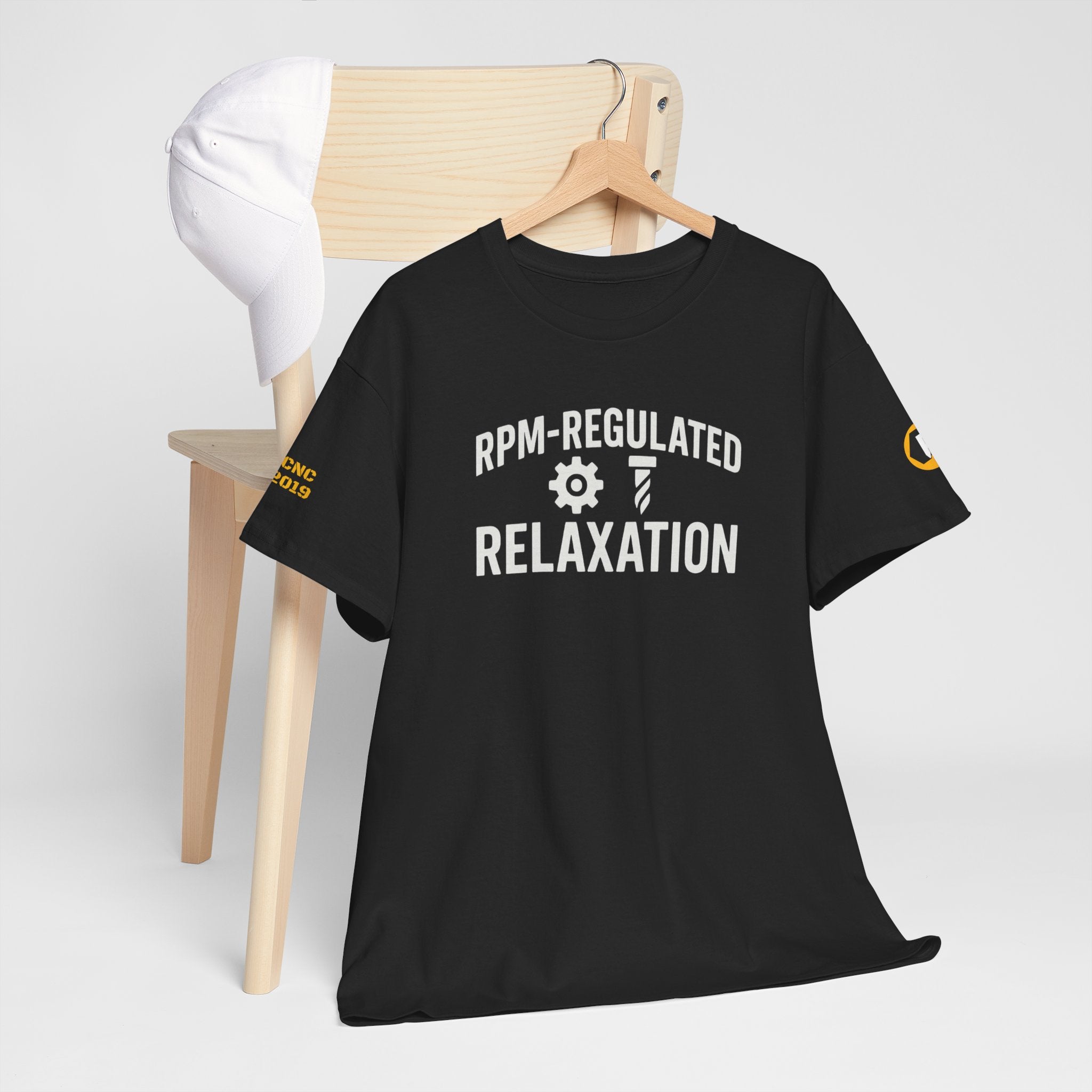 RPM-Regulated Relaxation Tee, Unisex Heavy Cotton T-Shirt for Comfort & Style, Perfect for Gifts, Casual Wear, Relaxation, No Stress Fashion