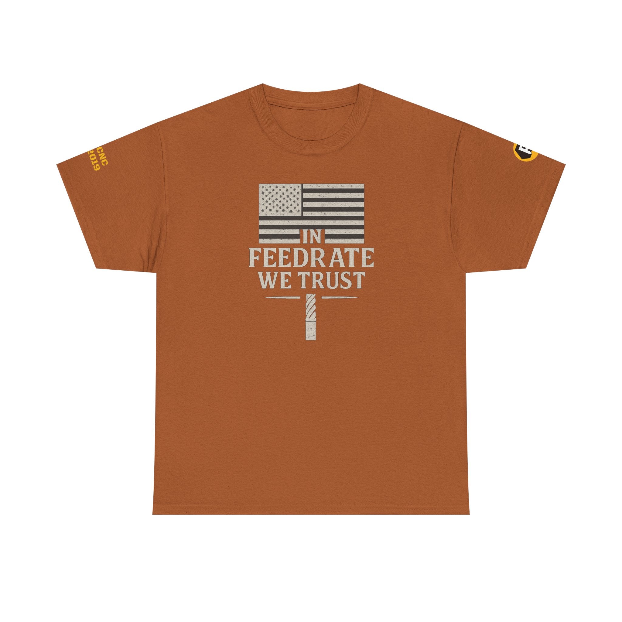 Patriotic Unisex Heavy Cotton Tee - 'In Feedrate We Trust', Casual Wear, Gift for Veterans, Protest Gear, 4th of July Shirts, Unique [...]