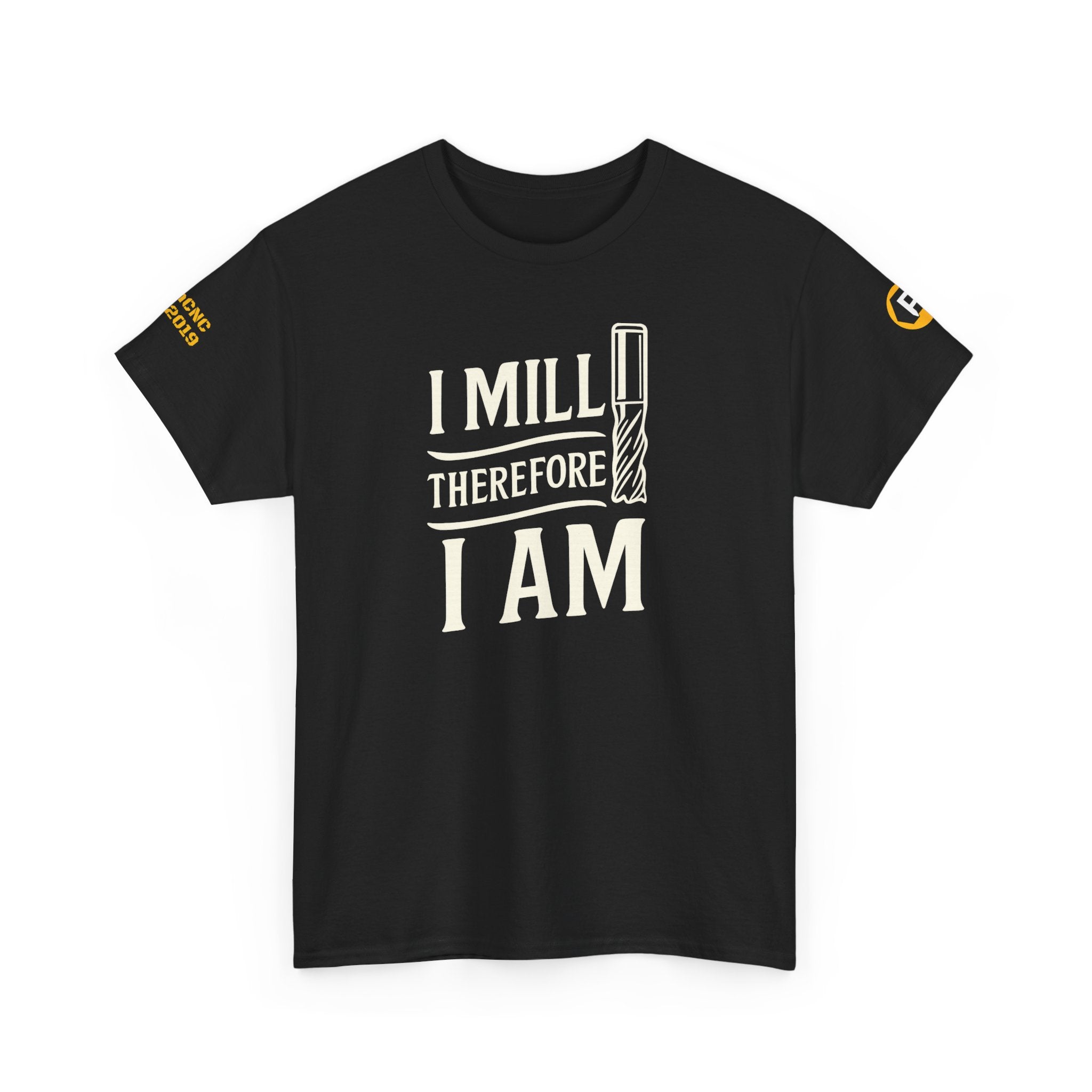 I Mill Therefore I Am Unisex Heavy Cotton Tee | Funny Millennial T-Shirt | Gift for Writers, Quirky Humor, Casual Style, Everyday Wear