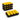 Black and yellow 3D printed magnetic sensory fidget toy with four tactile bars